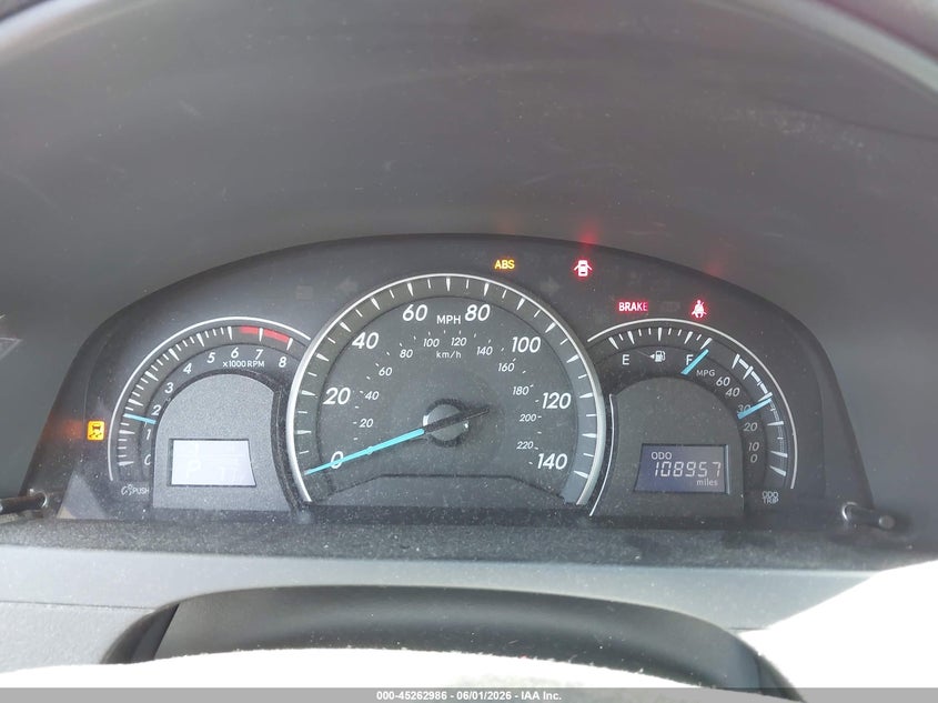 2012 TOYOTA CAMRY SEDAN 2.5L I-4 DOHC, VVT, 178HP