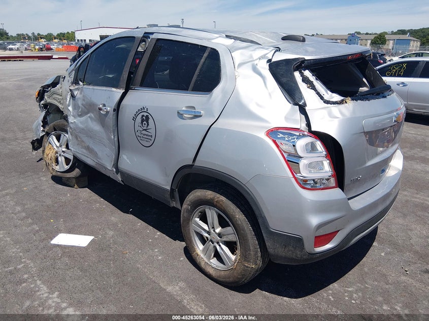 Vin: kl7cjlsb9kb866553, lot: 45760873, chevrolet trax lt 20193