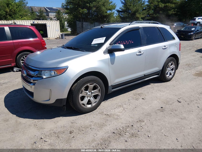 Vin: 2fmdk3j93dbb85543, lot: 45760955, ford edge sel 20132