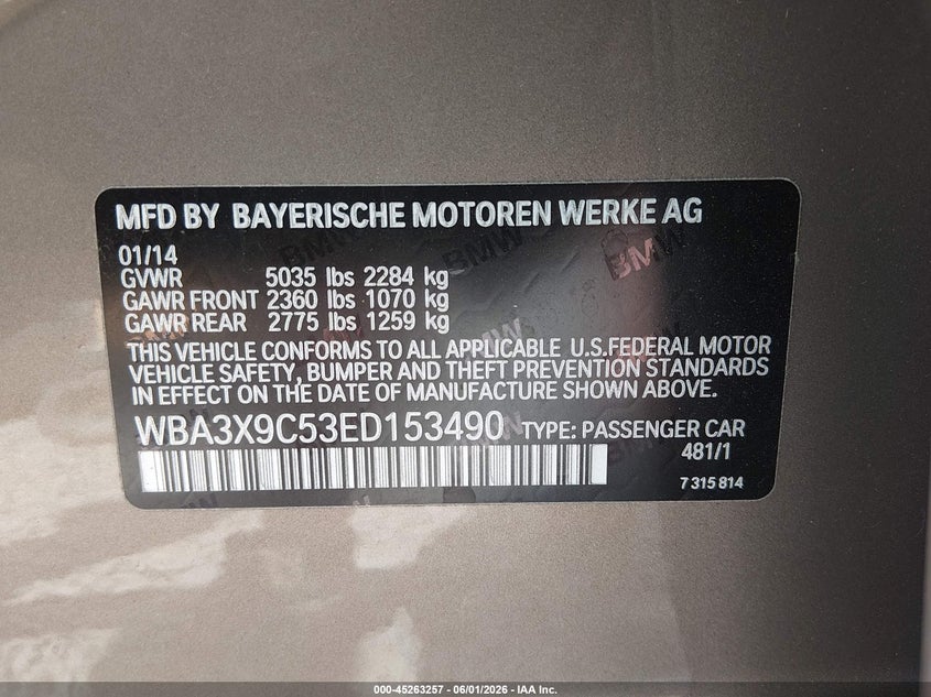 2014 BMW 335I GRAN TURISMO XDRIVE — Фото 9