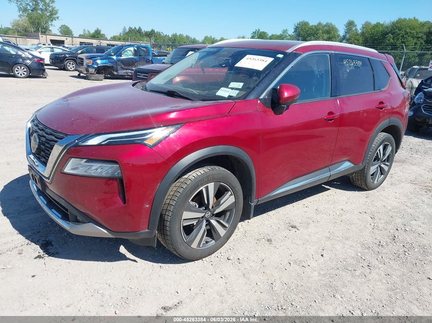 Vin: jn8at3dd1mw304259, lot: 45761204, nissan rogue platinum intelligent awd 20212