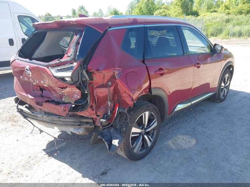 Vin: jn8at3dd1mw304259, lot: 45761204, nissan rogue platinum intelligent awd 20214