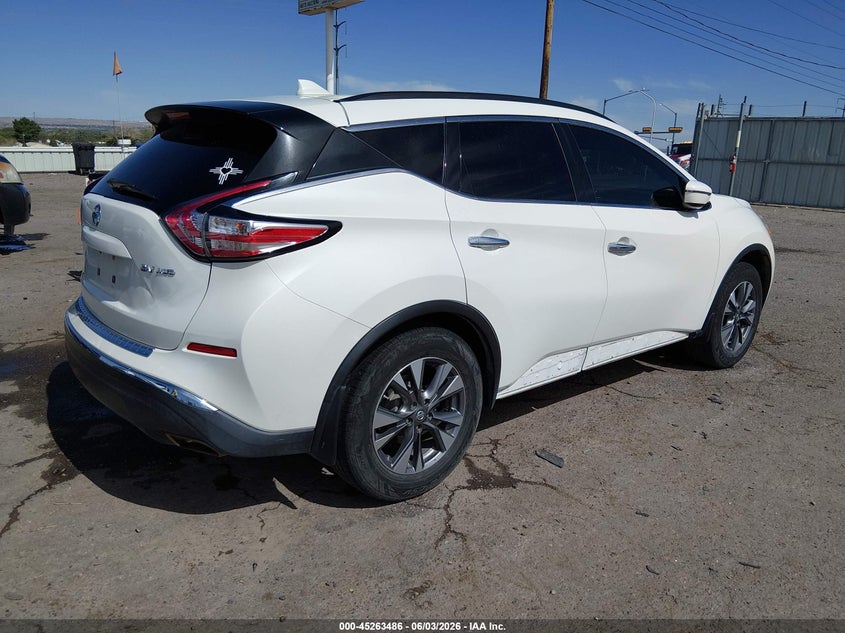 Vin: 5n1az2mh8hn188881, lot: 45761306, nissan murano sv 20174