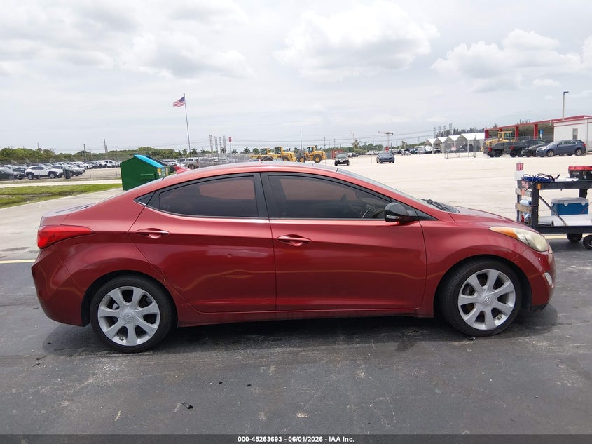 2012 Hyundai Elantra 1.8 Limited (Ulsan Plant) red Lot 111045263693 Vin KMHDH4AE2CU320778