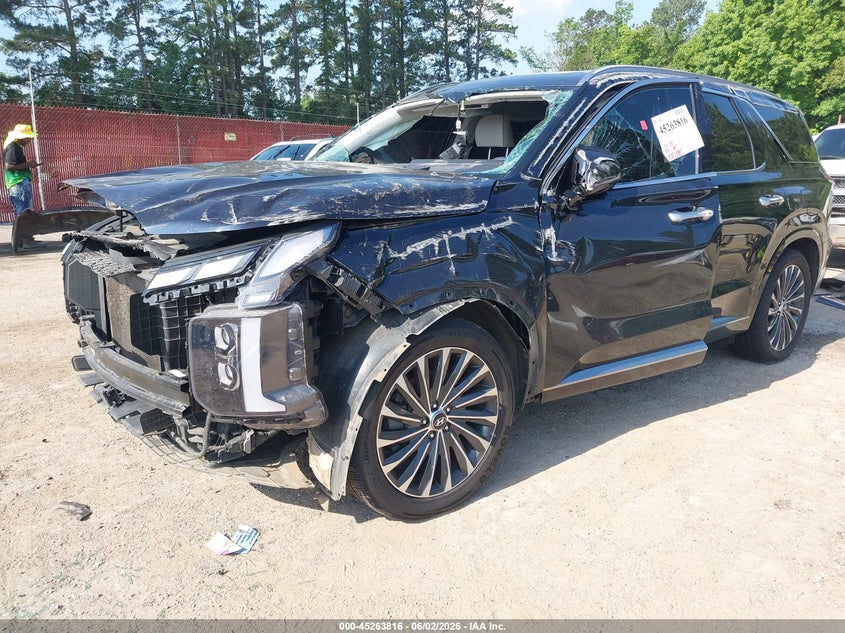 Vin: km8r74gexpu570260, lot: 45761636, hyundai palisade calligraphy 20232