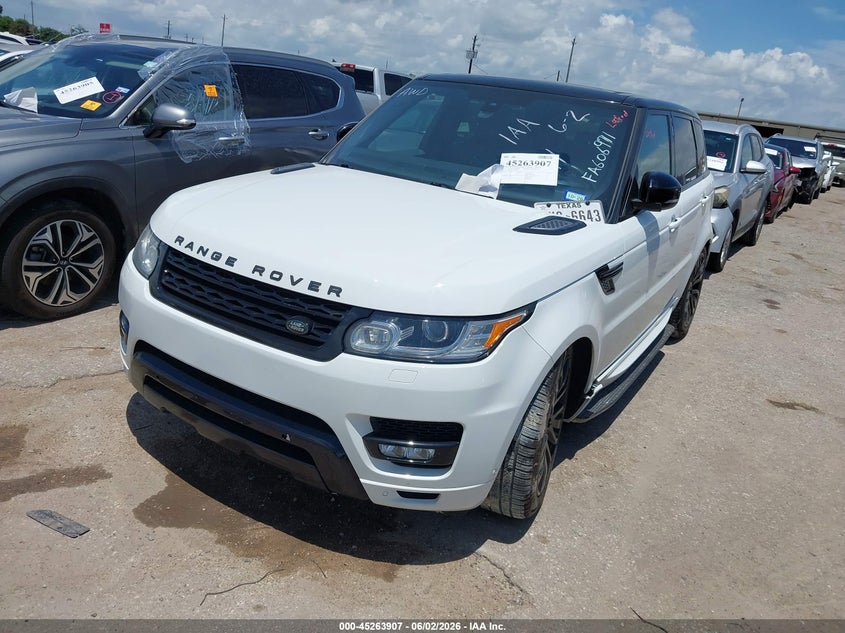 Vin: salwr2tf9fa606971, lot: 45761727, land rover range rover sport 5.0l v8 supercharged 20152