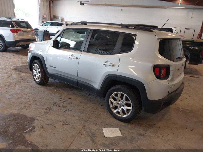Vin: zaccjbbb4hpe97550, lot: 45761768, jeep renegade latitude 4x4 20173