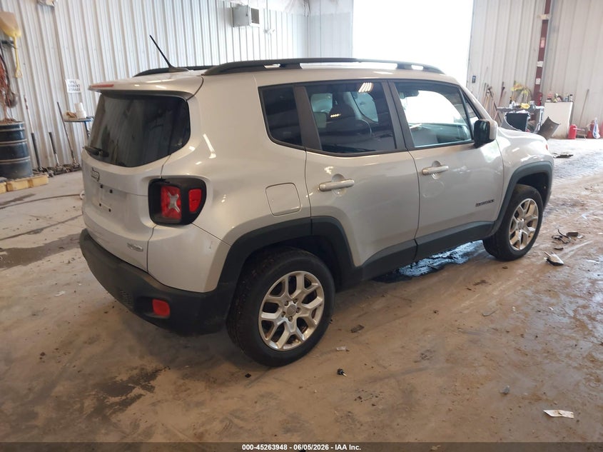 Vin: zaccjbbb4hpe97550, lot: 45761768, jeep renegade latitude 4x4 20174
