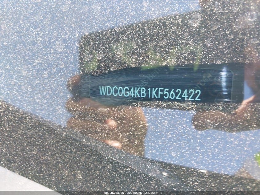 2019 Mercedes-Benz Glc 300 4Matic VIN: WDC0G4KB1KF562422 Lot: 45263966