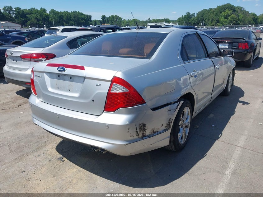 Vin: 3fahp0ha4cr307225, lot: 45761812, ford fusion se 20124