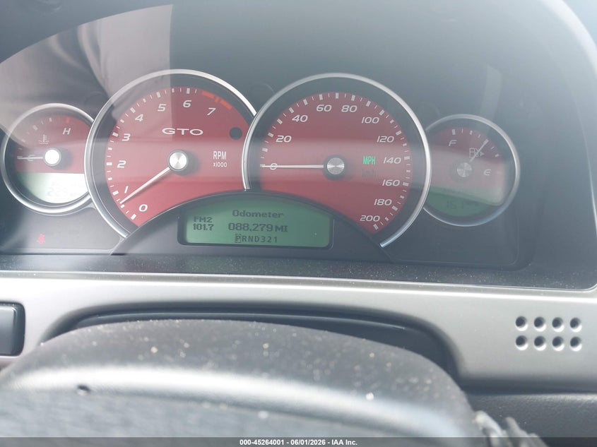 2005 Pontiac Gto VIN: 6G2VX12U45L368864 Lot: 45264001