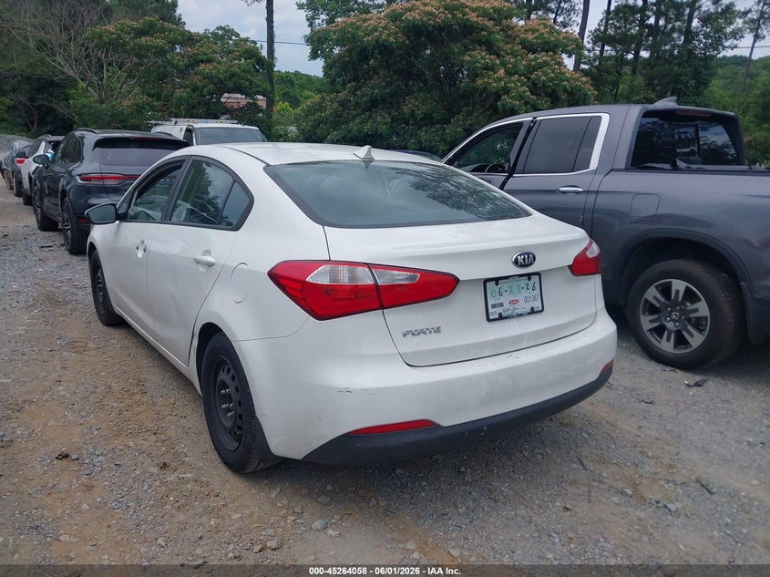Vin: knafk4a68g5572278, lot: 45761878, kia forte lx 20163