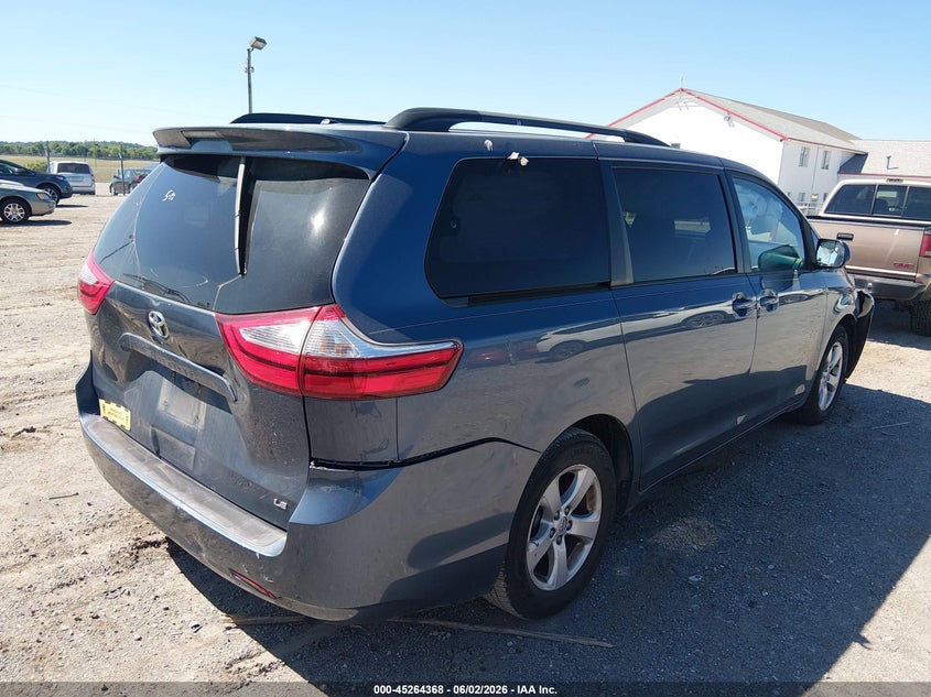 Vin: 5tdkz3dc0hs882123, lot: 45762188, toyota sienna le 8 passenger 20174