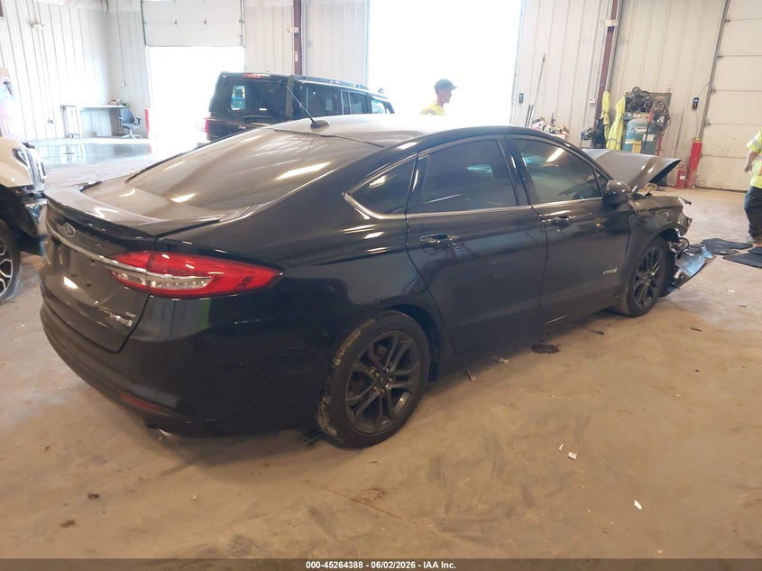 Vin: 3fa6p0lu9jr180350, lot: 45762208, ford fusion hybrid se 20184