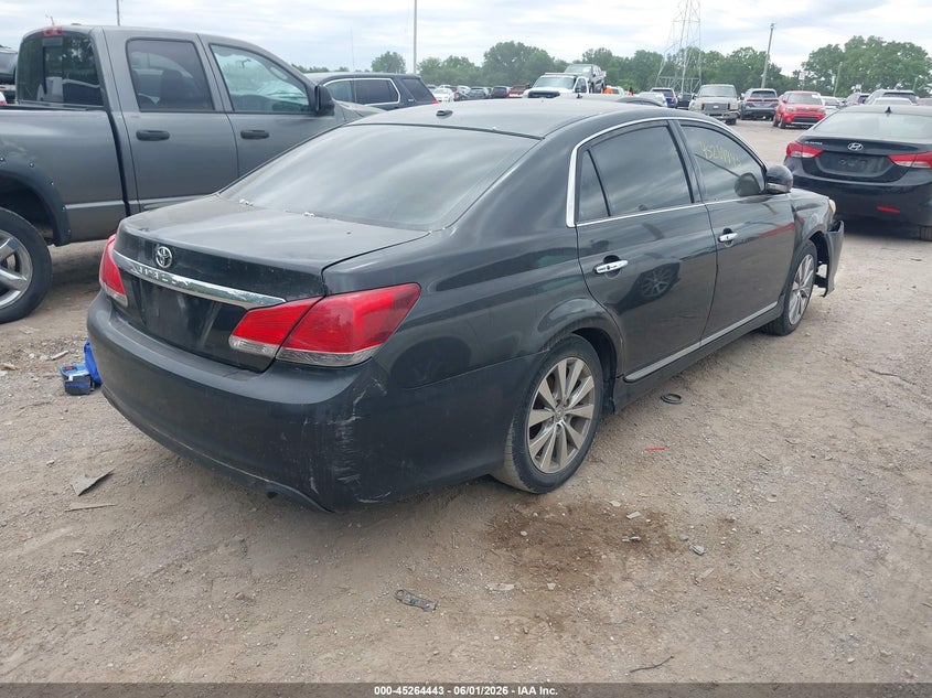 Vin: 4t1bk3dbxbu374719, lot: 45762262, toyota avalon limited 20114
