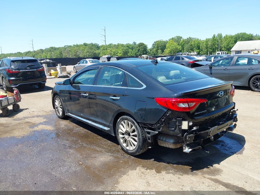 Vin: 5npe34af3fh235575, lot: 45762303, hyundai sonata limited 20153