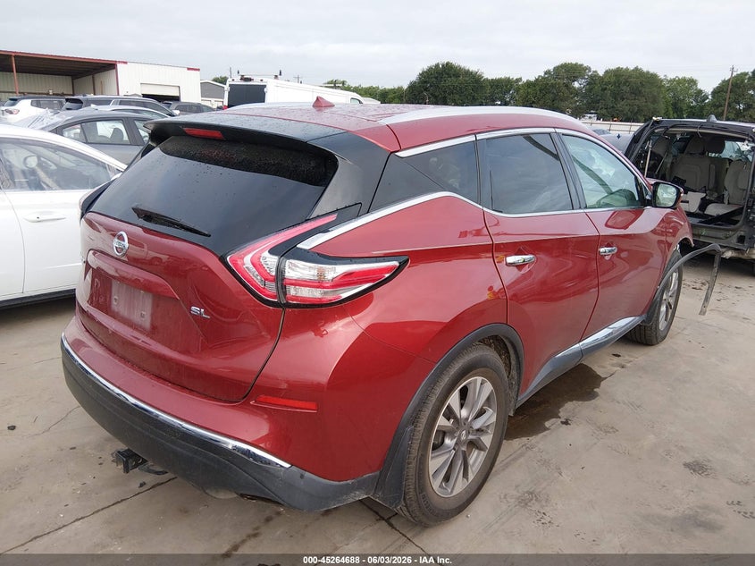 Vin: 5n1az2mg5fn285816, lot: 45762508, nissan murano platinum/s/sl/sv 20154