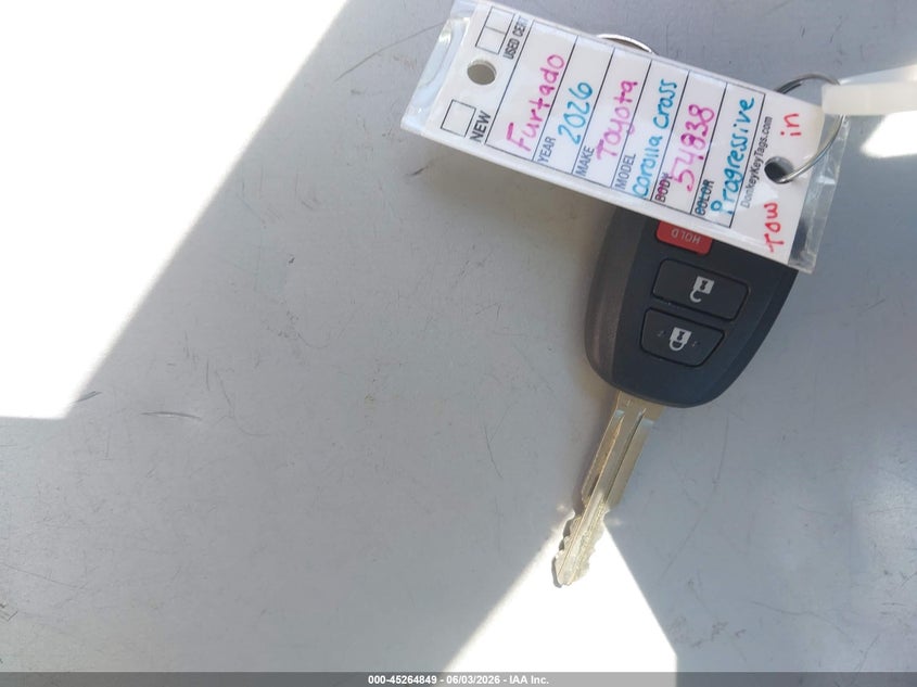 2026 Toyota Corolla Cross L VIN: 7MUAAABG7TV154391 Lot: 45264849