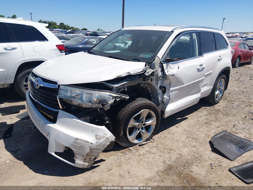 Vin: 5tddcrfhxfs010888, lot: 45762790, toyota highlander hybrid limited 20152