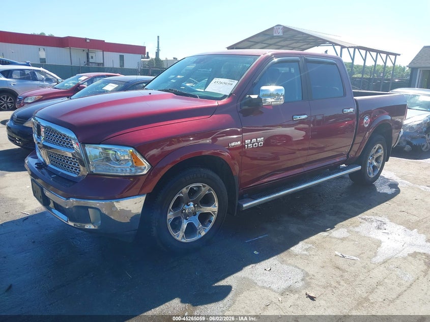 Vin: 1c6rr7nt5hs800731, lot: 45762879, ram 1500 laramie  4x4 5'7 box 20172