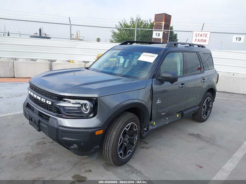 Vin: 3fmcr9cn9srf09632, lot: 45762909, ford bronco sport outer banks 20252