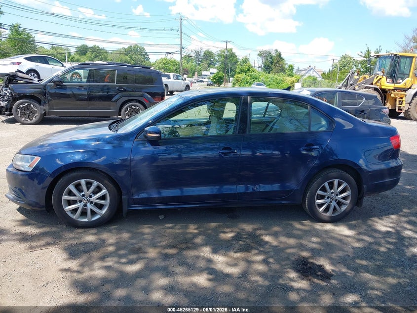 2012 Volkswagen Jetta 2.5 2.5L Se blue Lot 111045265129 Vin 3VWDP7AJ3CM414045