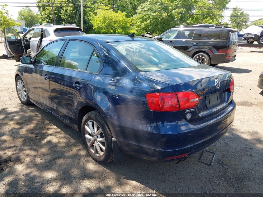 2012 Volkswagen Jetta 2.5 2.5L Se blue Lot 111045265129 Vin 3VWDP7AJ3CM414045