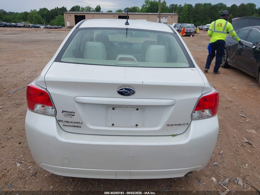 2012 Subaru Impreza 2.0 2.0I Premium white Lot 111045265193 Vin JF1GJAD66CH019373