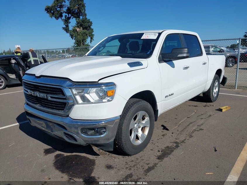 Vin: 1c6srfft5kn842204, lot: 45763160, ram 1500 big horn/lone star  4x4 5'7 box 20192