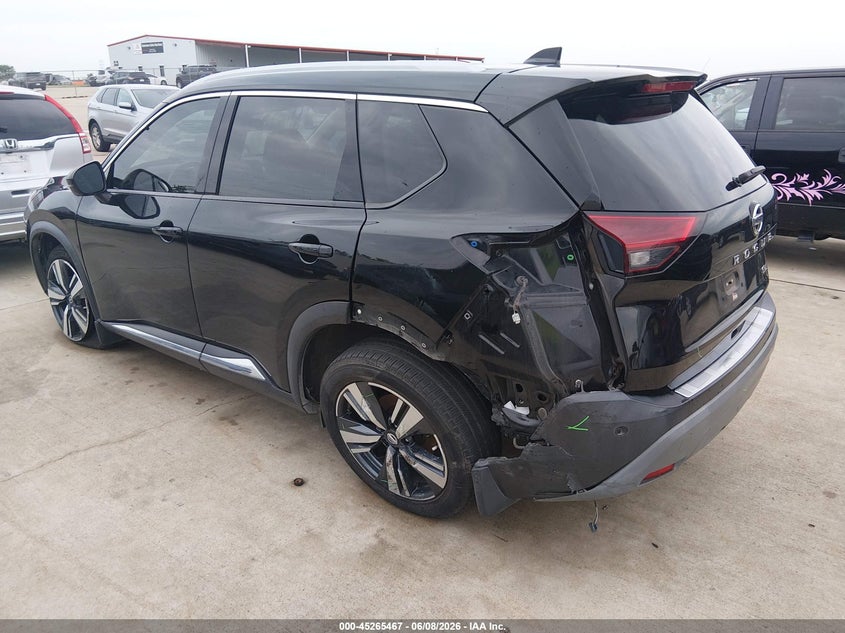 Vin: 5n1at3ca6mc727399, lot: 45763287, nissan rogue sl fwd 20213