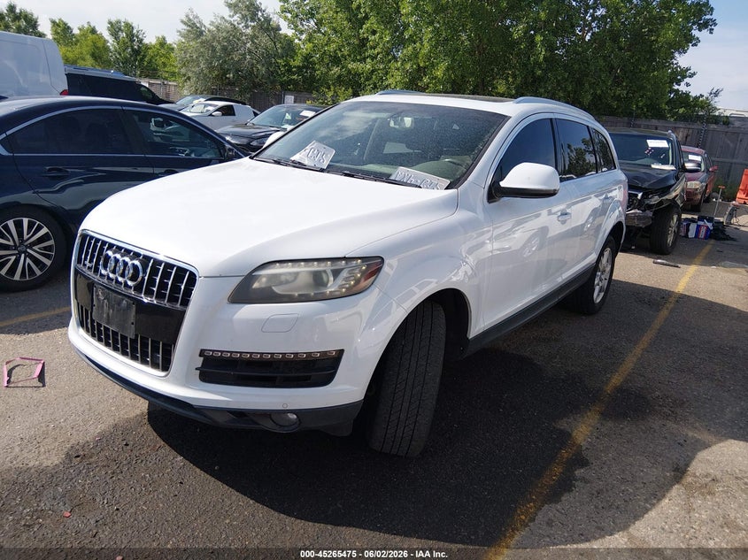 2012 Audi Q7 3.0 3.0T Premium white Lot 111045265475 Vin WA1LGAFE2CD009999