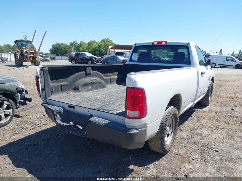 Vin: 3c6jr6dg3mg599179, lot: 45763519, ram 1500 classic tradesman  4x2 8' box 20214
