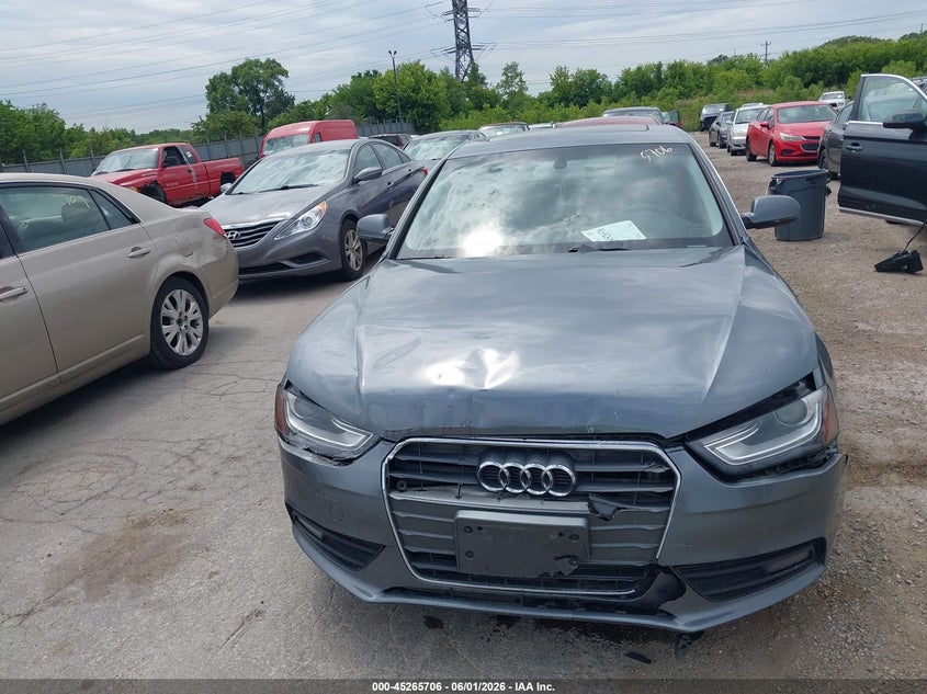 2013 Audi A4 2.0T Premium VIN: WAUFFAFL8DN046438 Lot: 45265706