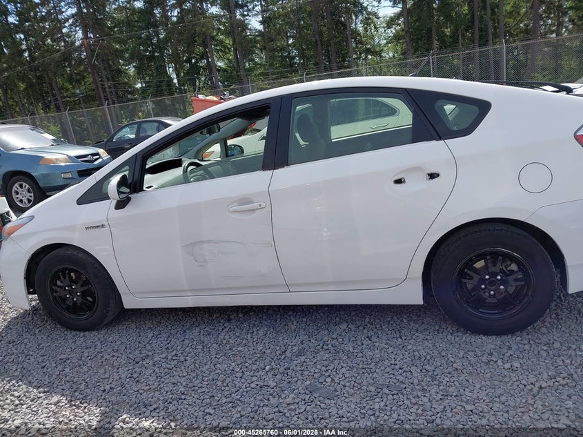 2012 Toyota Prius 1.8 Two white Lot 111045265760 Vin JTDKN3DU7C1550948