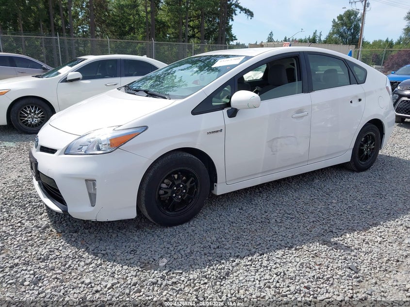 2012 Toyota Prius 1.8 Two white Lot 111045265760 Vin JTDKN3DU7C1550948