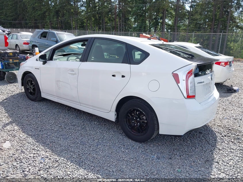 2012 Toyota Prius 1.8 Two white Lot 111045265760 Vin JTDKN3DU7C1550948