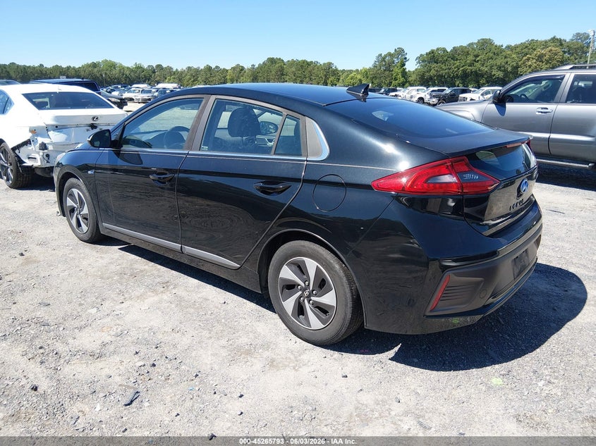 Vin: kmhc75lc0ku129293, lot: 45763613, hyundai ioniq hybrid sel 20193