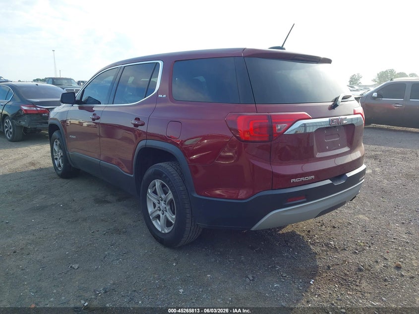 Vin: 1gkknkla4hz265316, lot: 45763633, gmc acadia sle-1 20173
