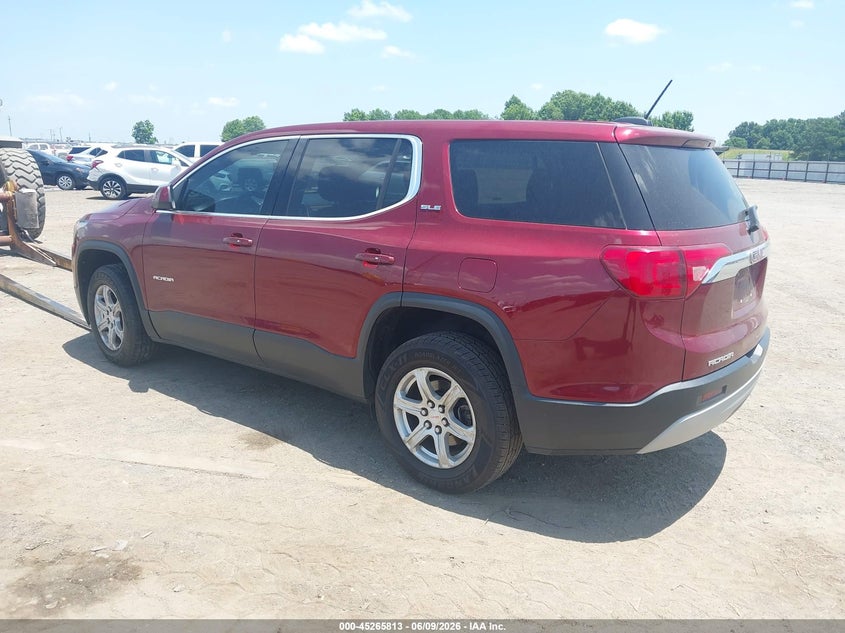 Vin: 1gkknkla4hz265316, lot: 45763633, gmc acadia sle-1 20173