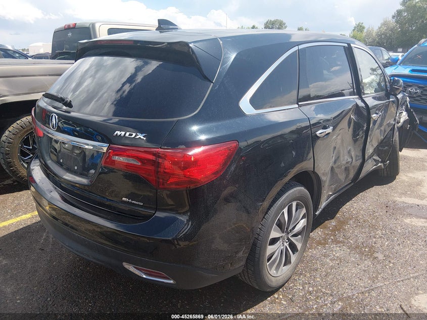 Vin: 5fryd4h4xgb035385, lot: 45763689, acura mdx technology   acurawatch plus packages/technology package 20164