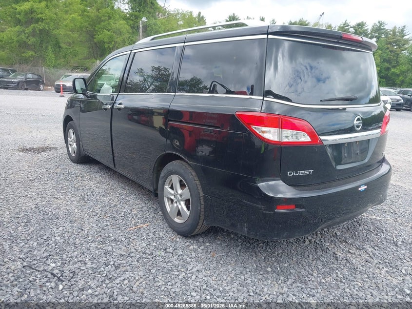 Vin: jn8ae2kp3e9104551, lot: 45763706, nissan quest sv 20143
