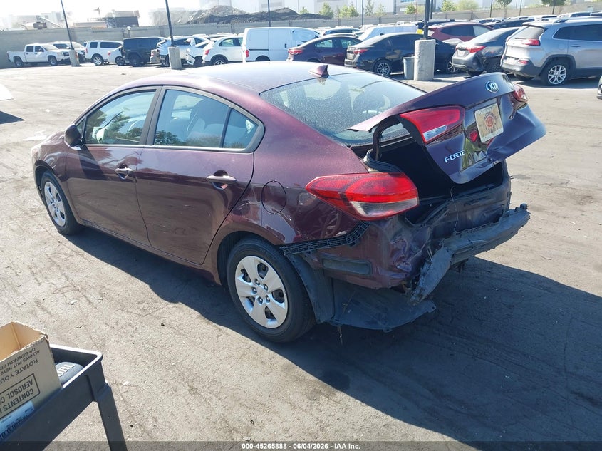 Vin: 3kpfk4a71je217251, lot: 45763708, kia forte lx 20183