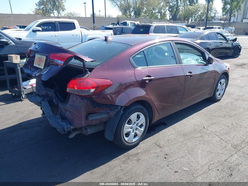 Vin: 3kpfk4a71je217251, lot: 45763708, kia forte lx 20184