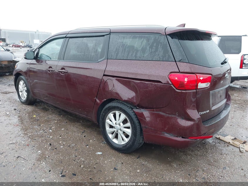 Vin: kndmb5c16h6284675, lot: 45763771, kia sedona lx 20173