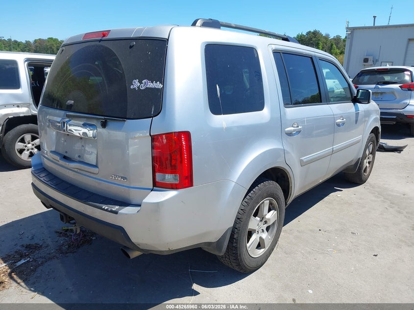 Vin: 5fnyf4h65bb040273, lot: 45763780, honda pilot ex-l 20114