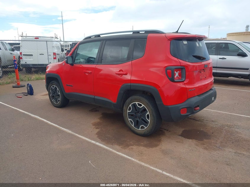 Vin: zaccjbct1fpc40513, lot: 45763791, jeep renegade trailhawk 20153
