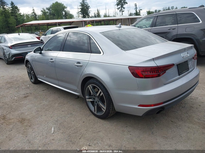 Vin: wauenaf48jn006993, lot: 45763859, audi a4 2.0t premium/2.0t tech premium 20183