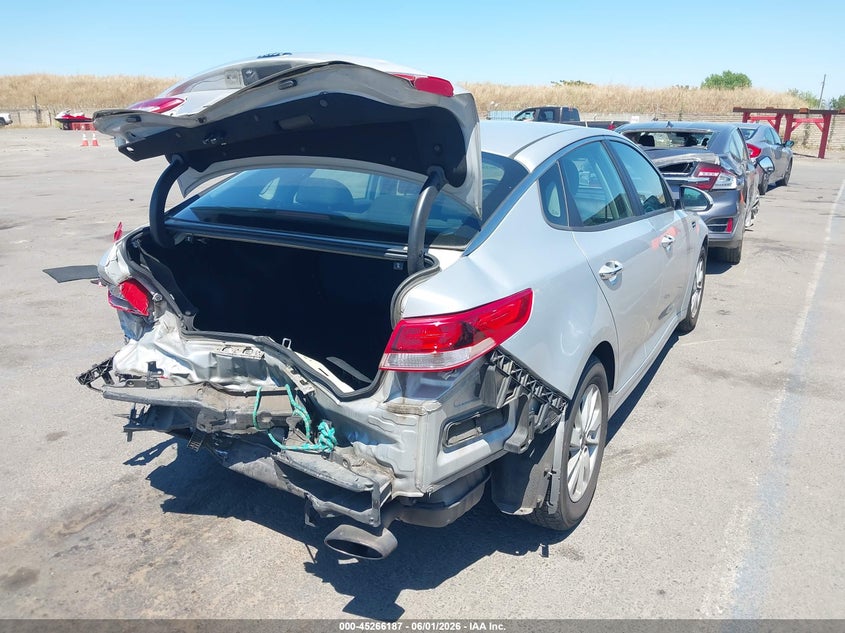 Vin: knagt4l38h5133071, lot: 45764007, kia optima lx 20174