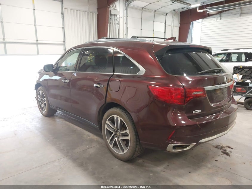 Vin: 5fryd4h81hb039832, lot: 45764204, acura mdx advance package 20173