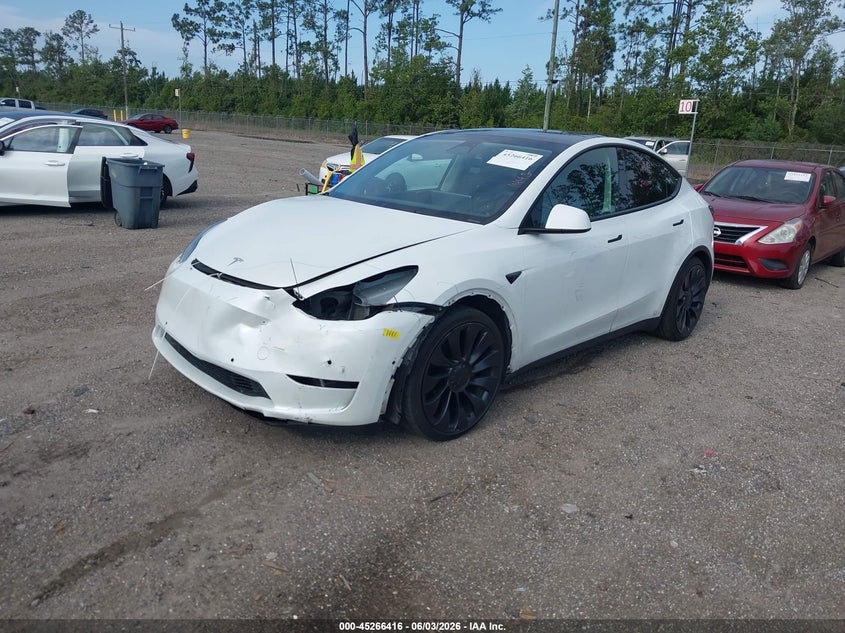 Vin: 7saygdef7nf507279, lot: 45764236, tesla model y performance dual motor all-wheel drive 20222